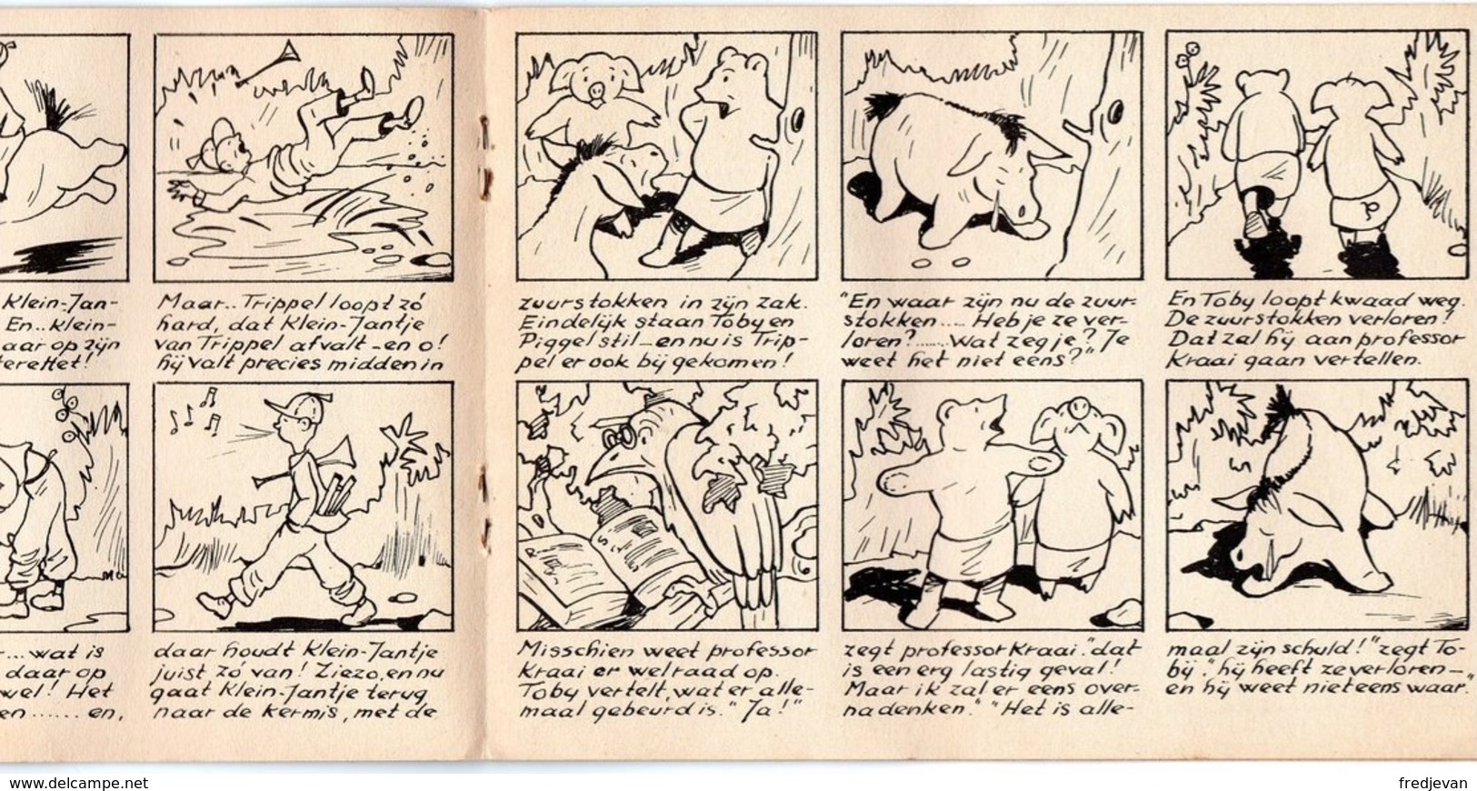 Toby En Piggel En Trippel / Naar De Kermis / Strip Om Te Lezen En Te Kleuren - Altri & Non Classificati