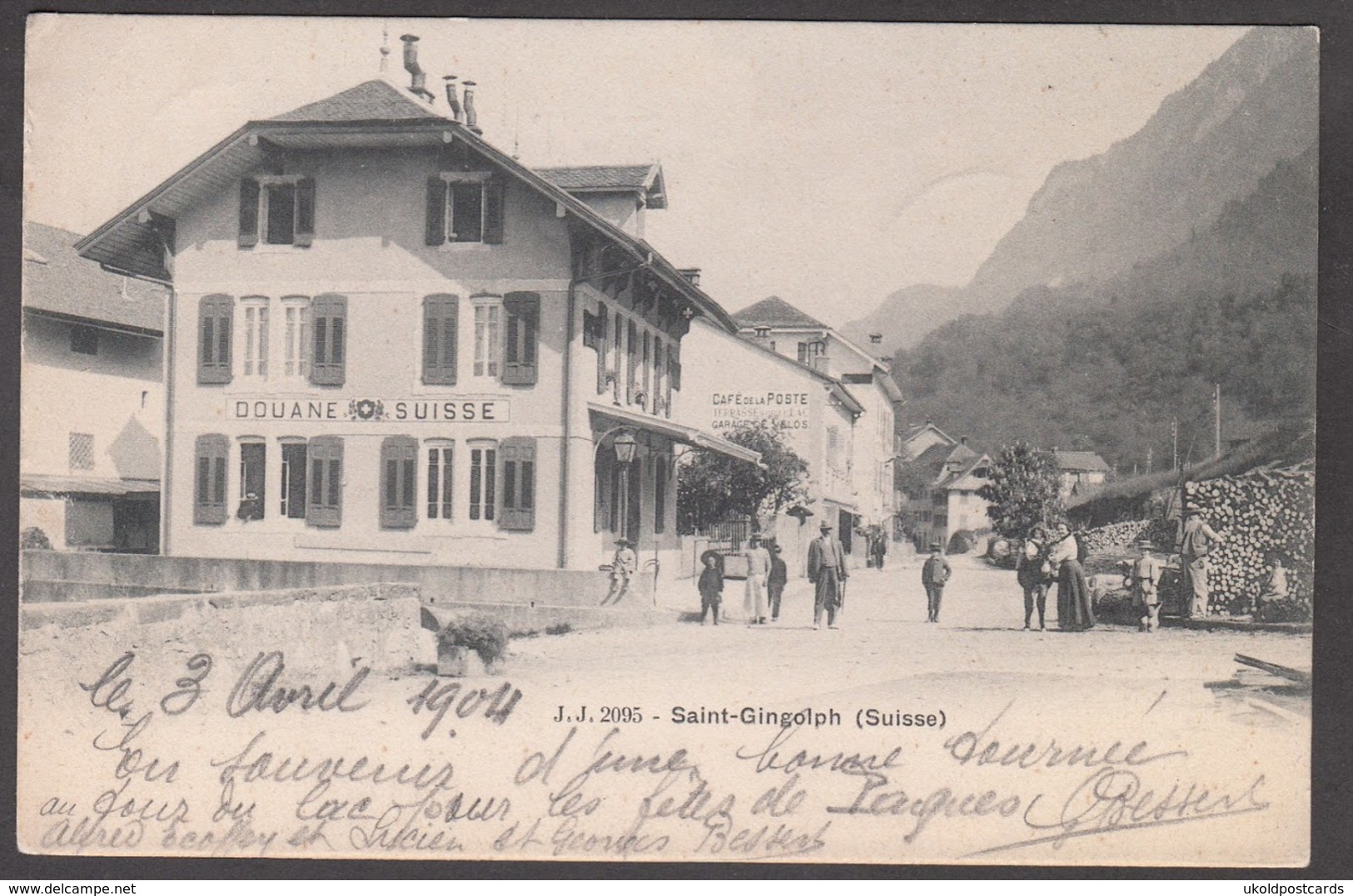 CPA  Suisse, SAINT GINGOLPH, Douane, 1904 - Saint-Gingolph