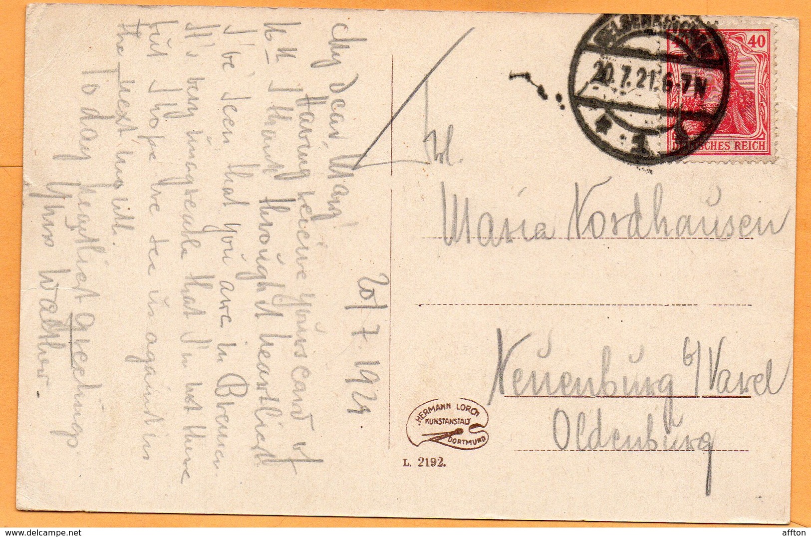 Gelsenkirchen Germany 1921 Postcard Mailed - Geilenkirchen