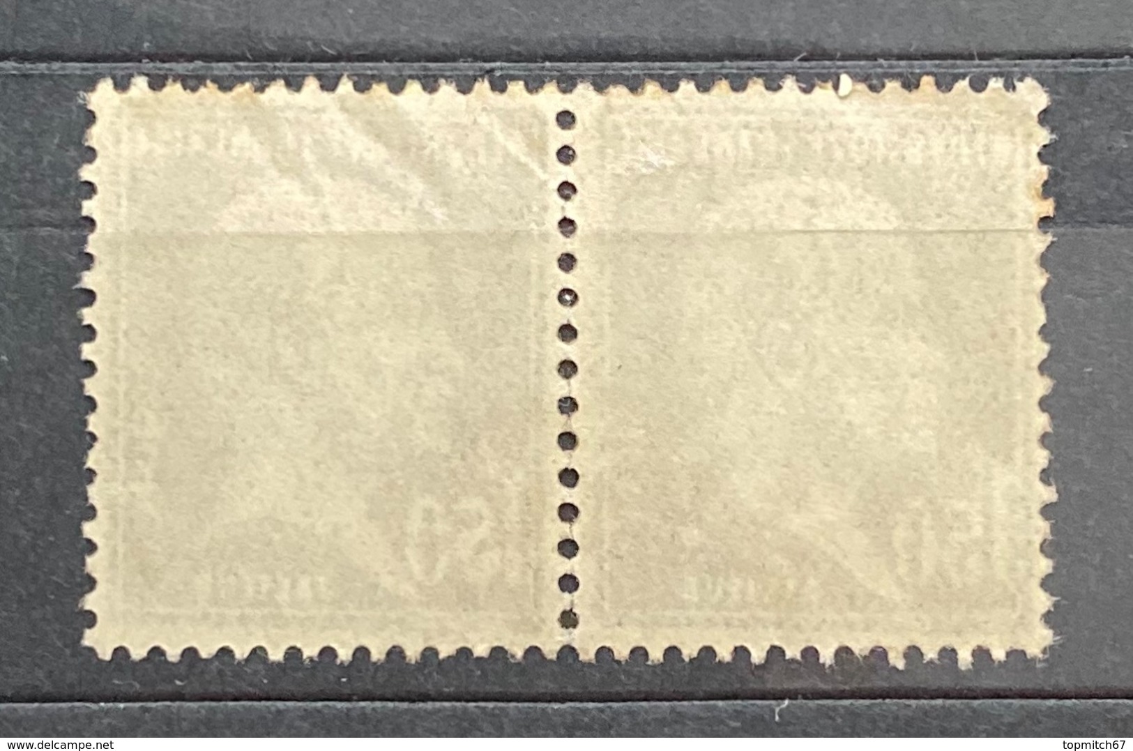 "Pasteur" Horizontal Pair Of 1f50 Bleu Used Stamps - France - 1923-26 - Oblitérés