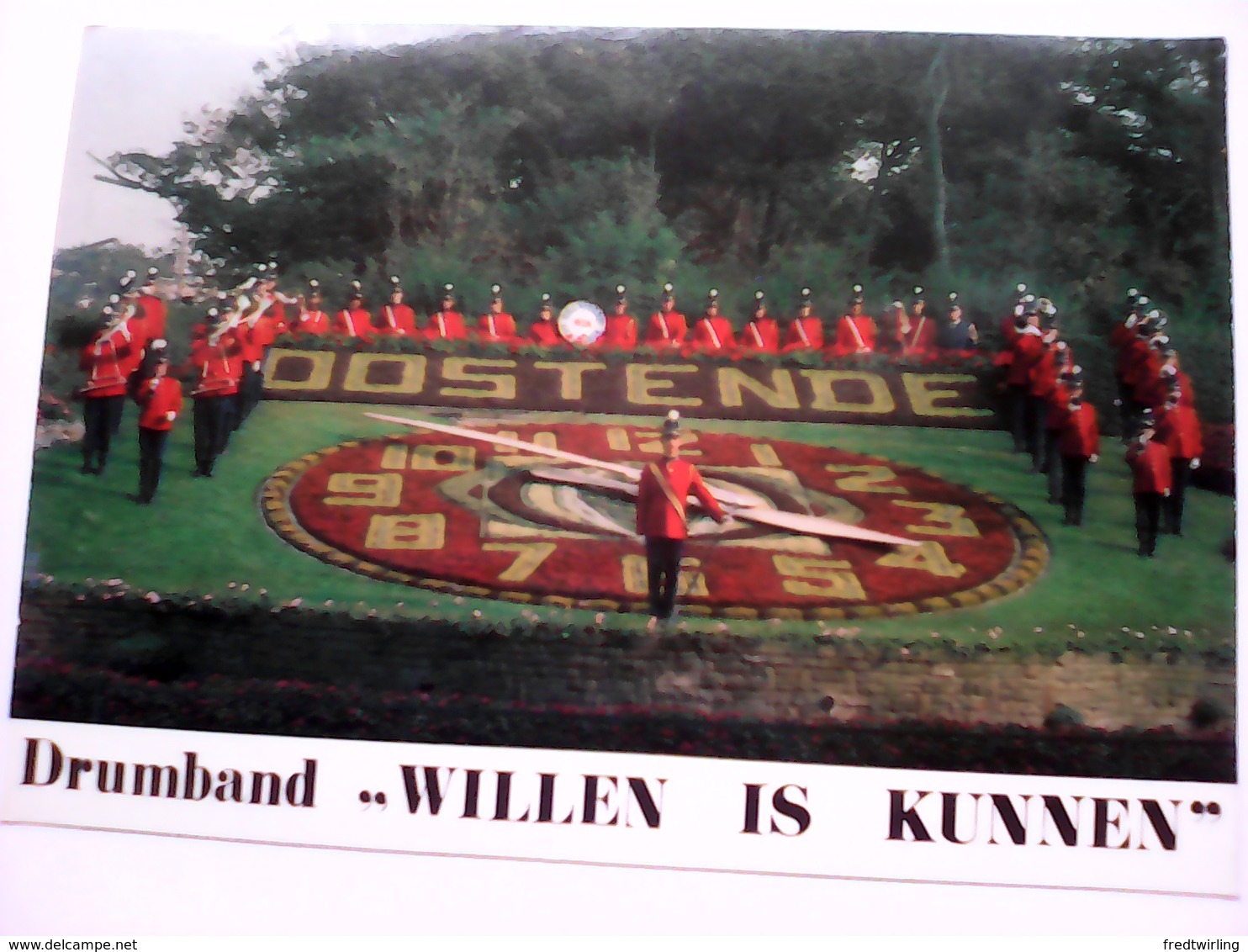 CARTE POSTALE BATTERIE FANFARE DRUMBAND WILLEN IS KUNNEN OOSTENDE HOLLANDE PAYS BAS - Oostende