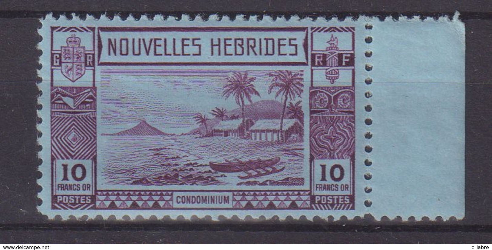 NOUVELLES - HEBRIDES : N° 111 ** . BDF . TB . 1938  . ( CATALOGUE YVERT ) . - Unused Stamps