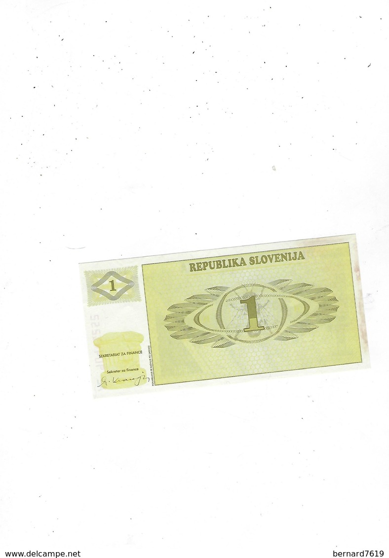 Billet De Banque  Slovaquie   Republica Slovenija Valeur 1 - Slovaquie