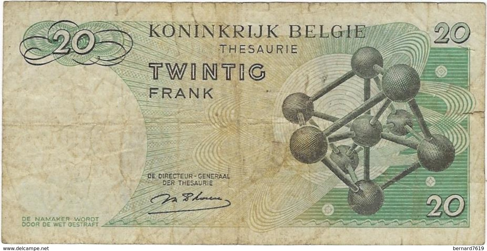 Billet De Banque  Belgique  20 Francs  Annee 1964 - Autres & Non Classés