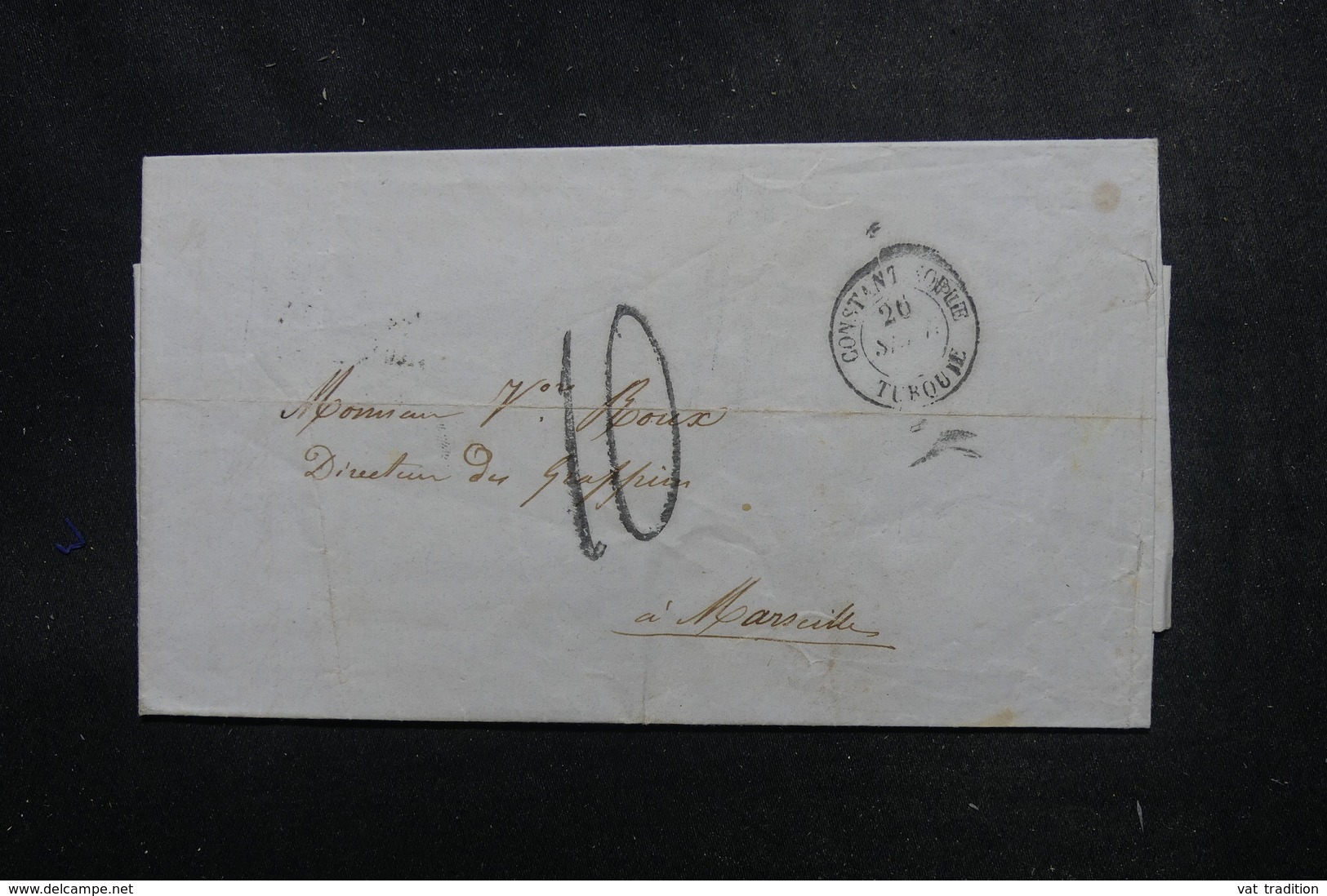 TURQUIE - Oblitération De Constantinople Sur Lettre Pour La France - L 52094 - ...-1858 Prephilately