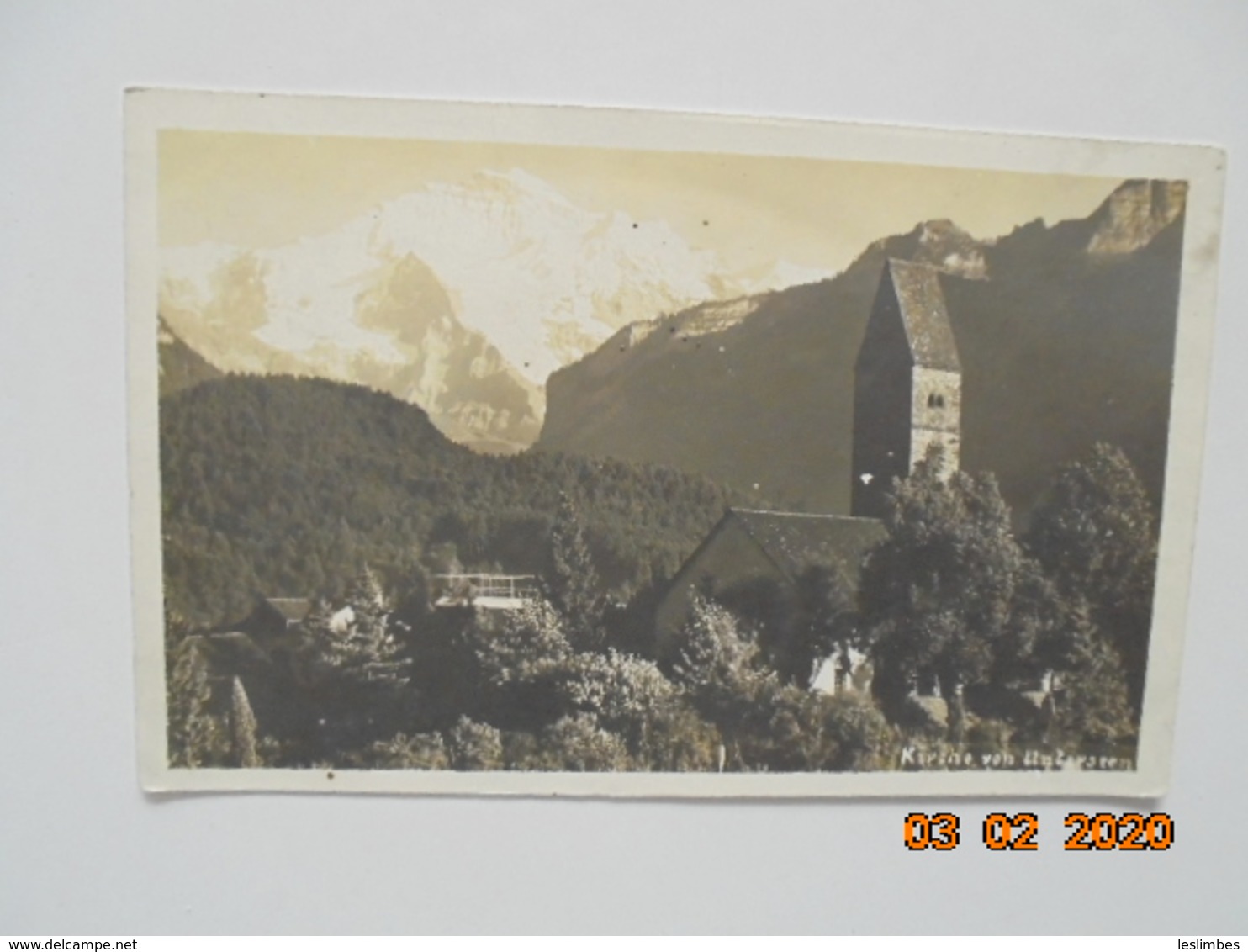 Kirche Von Unterseen - Carte Photo, Rare - Unterseen