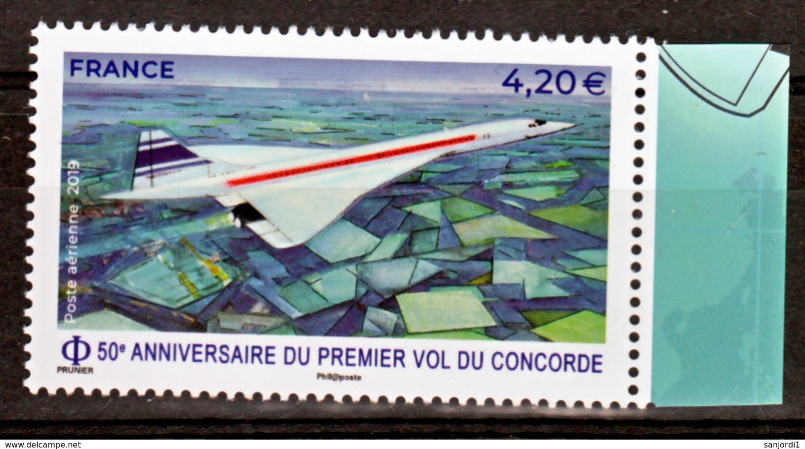France PA 83a 2019 Concorde Avec Bord De Feuille  (feuille De 10) Neuf ** TB MNH Sin Charnela Faciale 4.2 - 1960-.... Nuovi