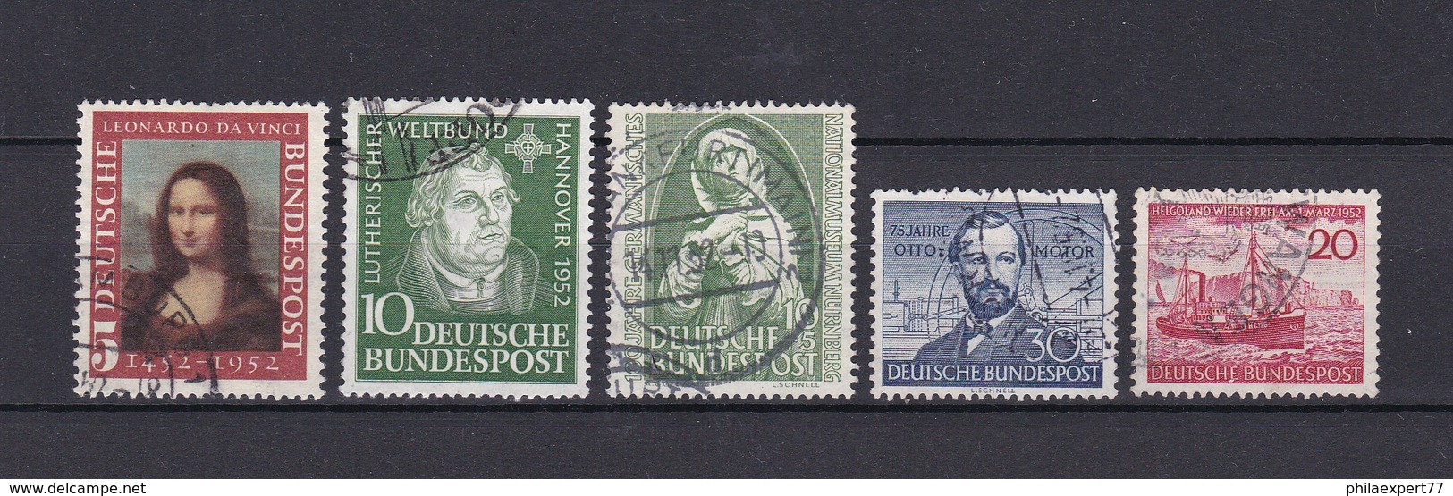 BRD - 1952 - Michel Nr. 148/152 - Gest. - 50 Euro - Gebraucht