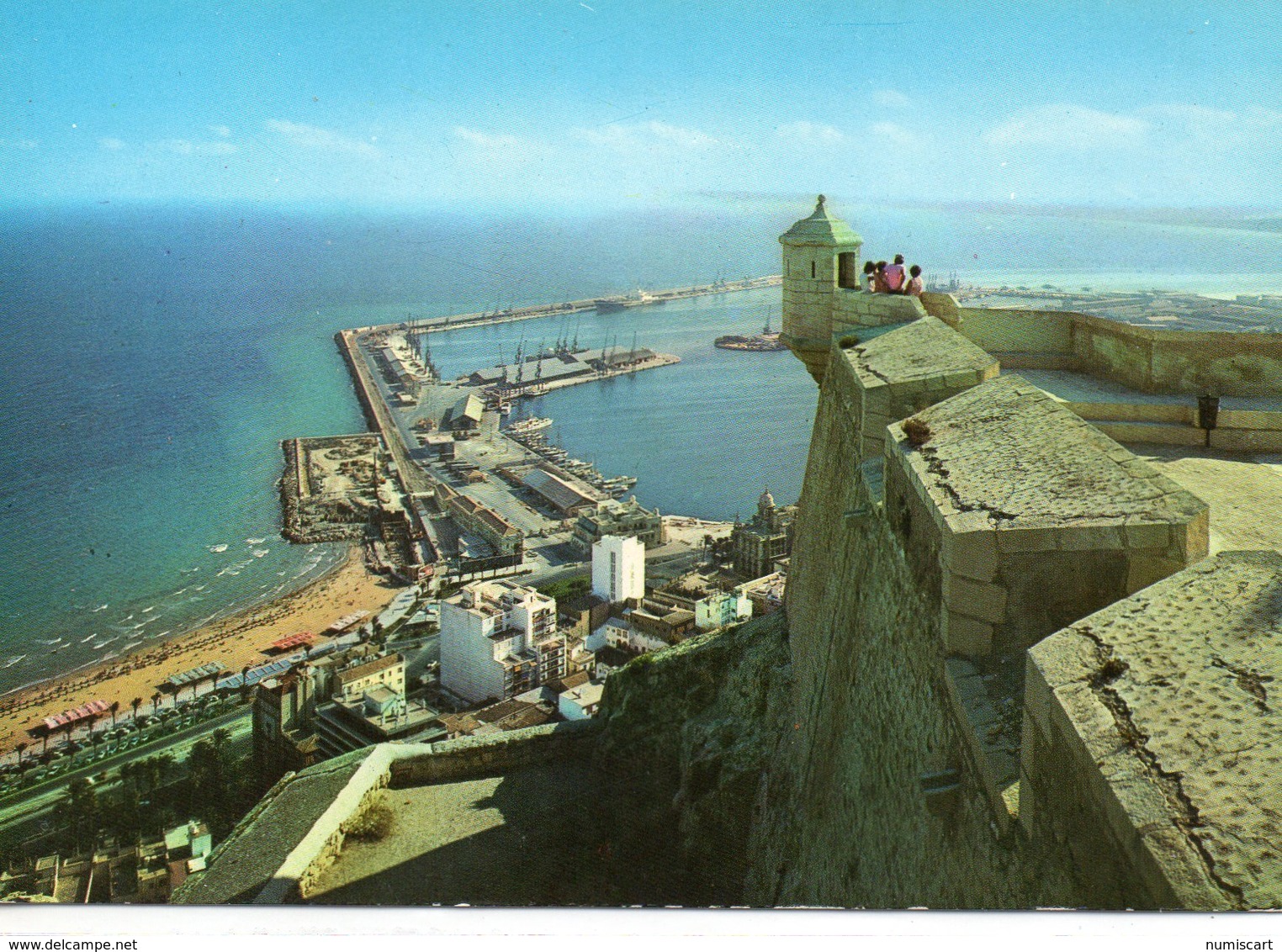 Alicante Belle Vue Du Port Depuis Le Château Fort - Alicante