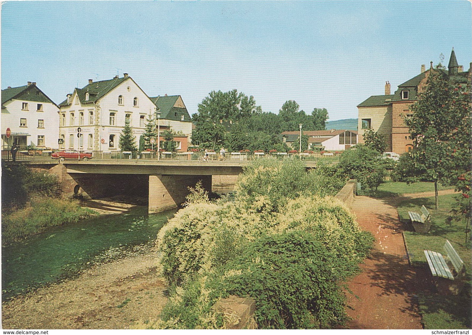 AK Wittlich Mosel An Der Lieserbrücke Trierer Landstraße Gasthof Cafe Bank Park ? A Römerstraße Gerberstraße Feldstraße - Wittlich