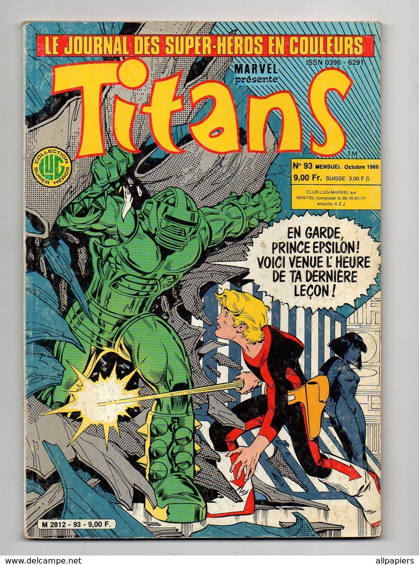 Titans N°93 La Guerre Des étoiles - Epsilon - La Vision Et La Sorcière Rouge De 1986 - Titans