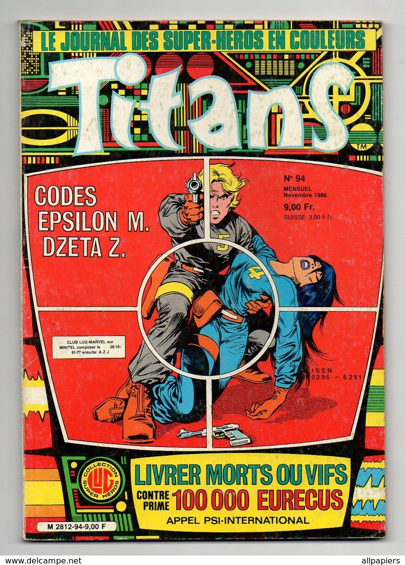 Titans N°94 La Guerre Des étoiles - Epsilon - La Vision Et La Sorcière Rouge De 1986 - Titans