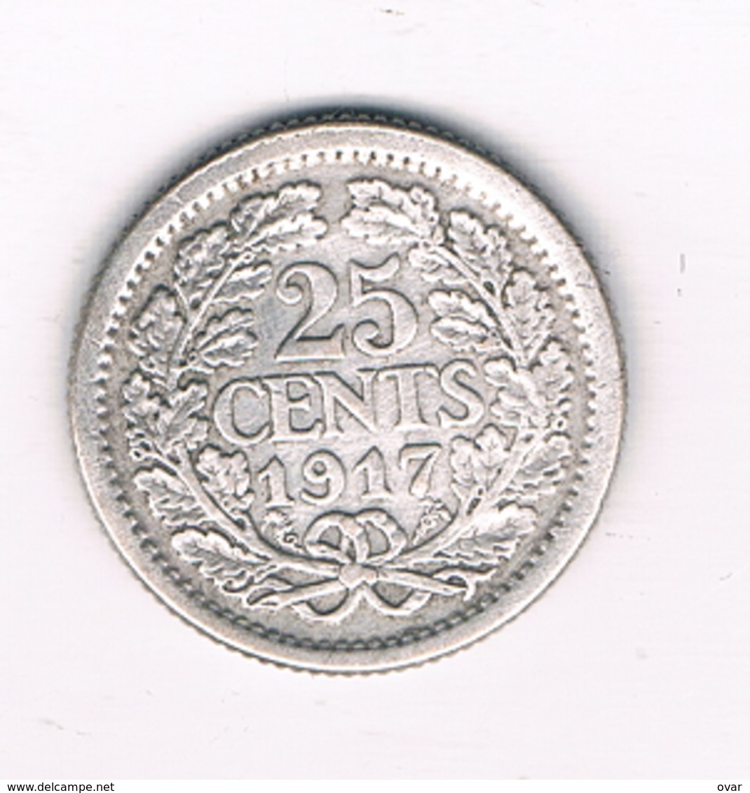 25 CENTS 1917 NEDERLAND /849/ - 25 Centavos