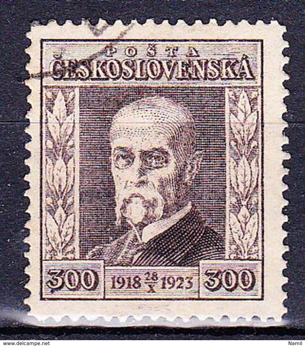 Tchécoslovaquie 1923 Mi 208 Wz 7 (Yv 191 Filigrane 7), Obliteré - Used Stamps