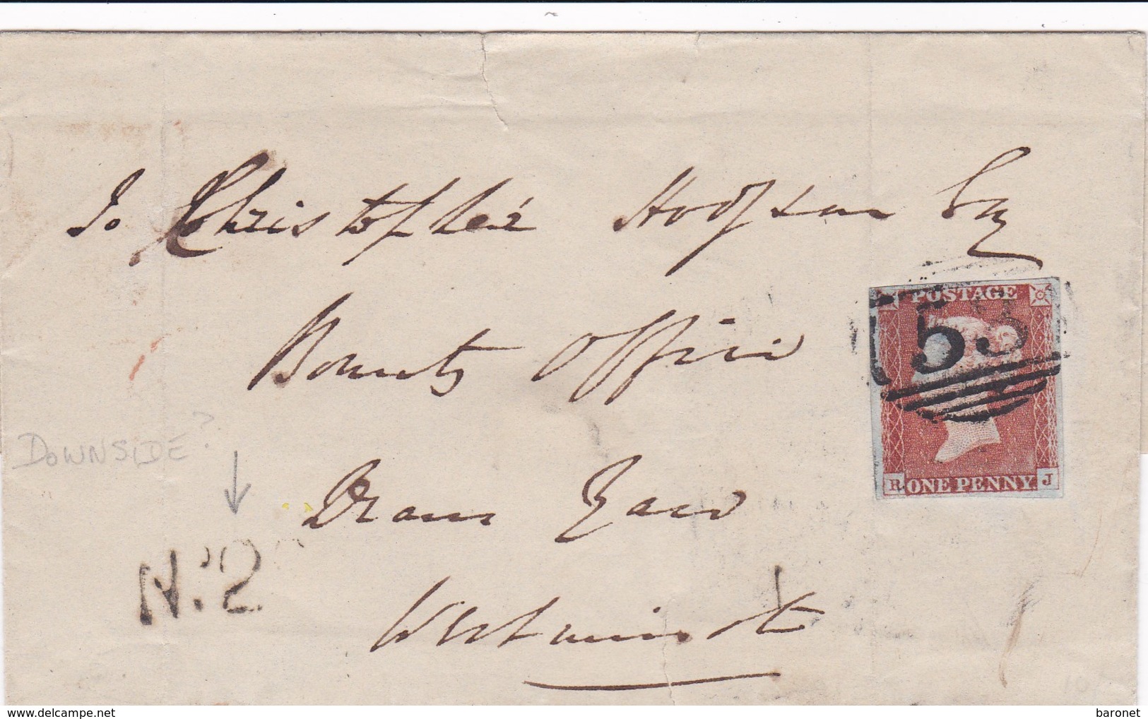 Env Datée 1846 + N° 2 Sans Texte - Storia Postale