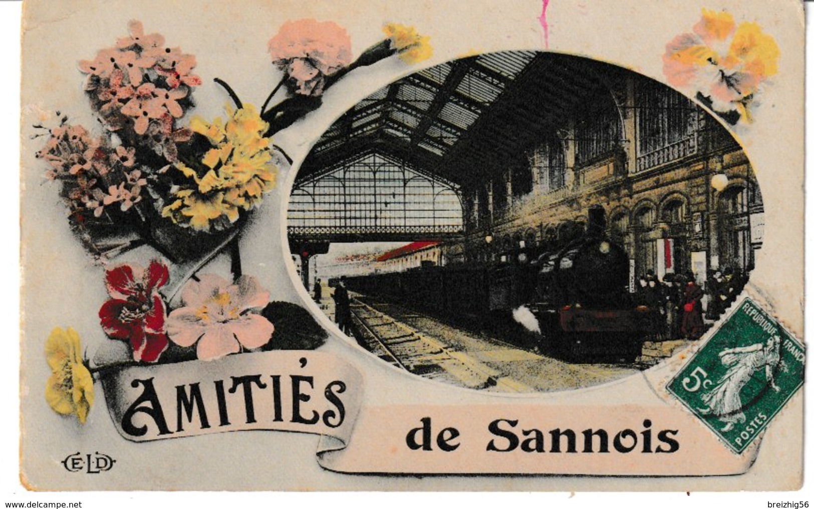 Val D'Oise Amitiés De SANNOIS (train Entrant En Gare) - Sannois