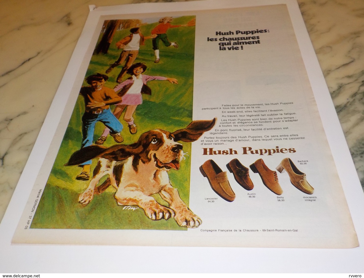 ANCIENNE PUBLICITE CHAUSSURE HUSH PUPPIES 1971 - Autres & Non Classés