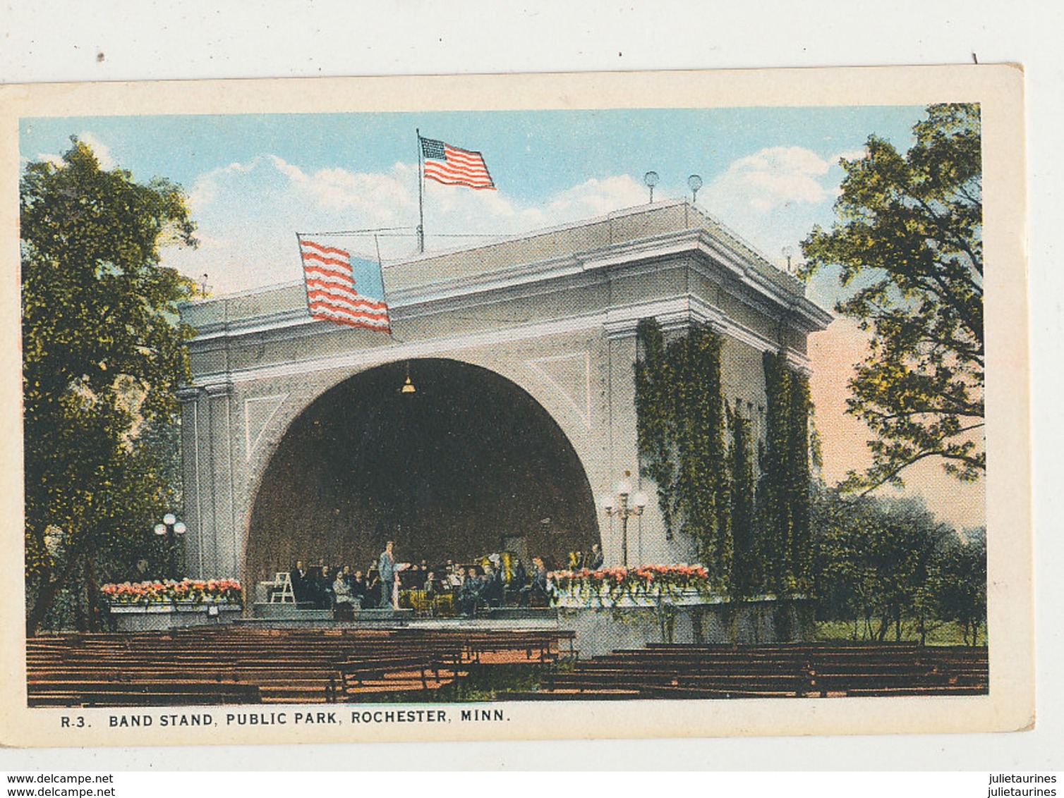 BAND STAND PUBLIC PARK ROCHESTER MINN CPA BON ETAT - Rochester