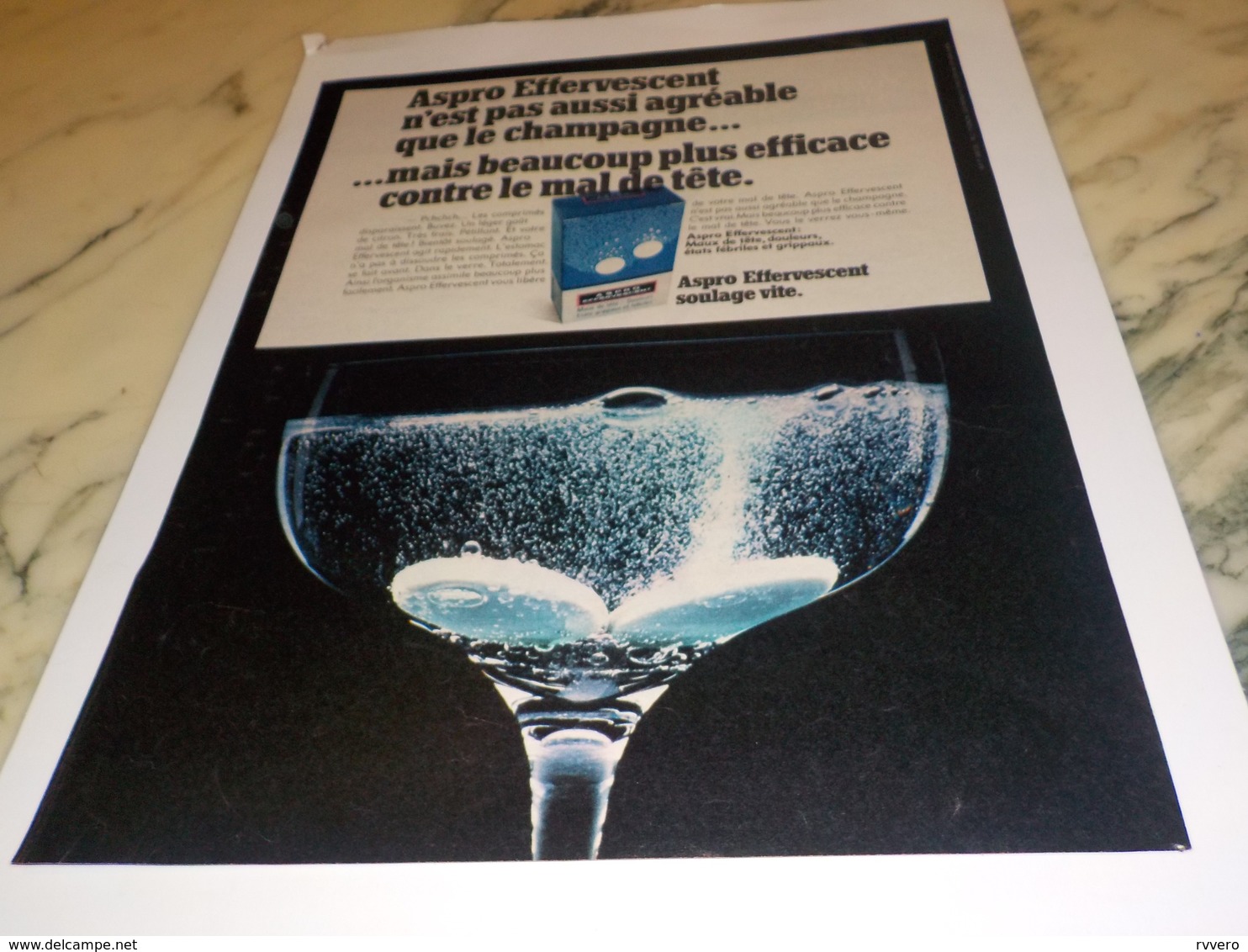 ANCIENNE PUBLICITE ASPRO EFFERVESCENT  1970 - Affiches