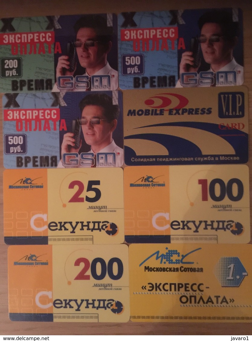 RUSSIA  : 8 Different Mobile Cards      (lot 21) - Russie