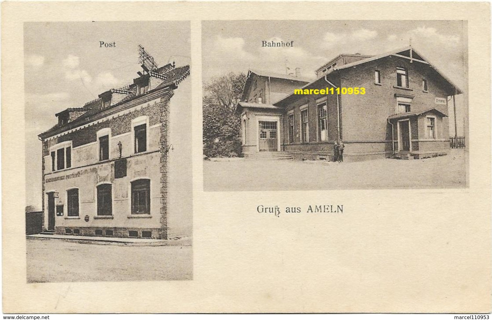 Gruss Aus Ameln ( Bahnhof Und Post ) - Dueren