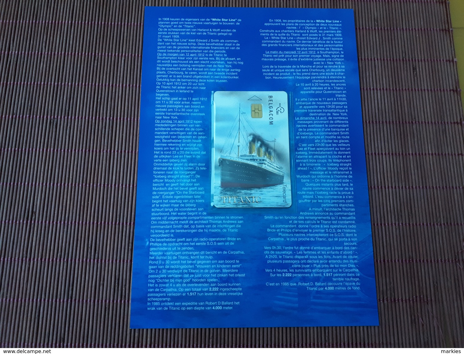 CP-P 66 Titanic  (Mint,Neuve) With Folder Rare ! - Avec Puce