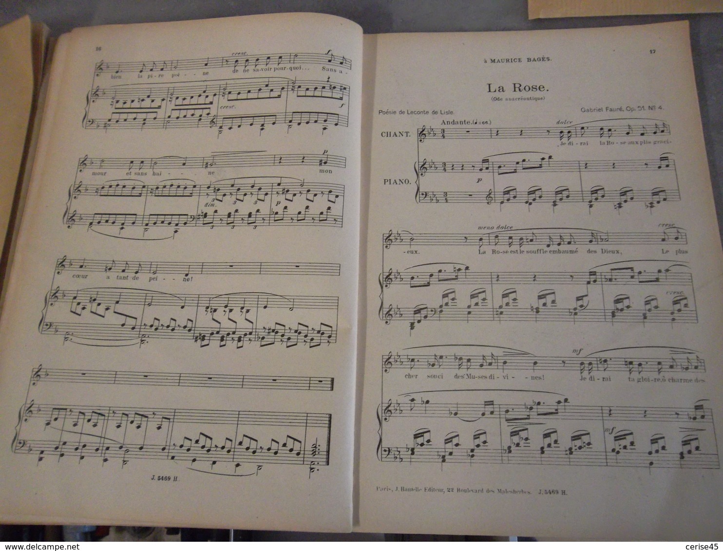 3 RECUEILS VINGT MELODIES  CHANT  PIANO  GABRIEL FAURE - Klavierinstrumenten