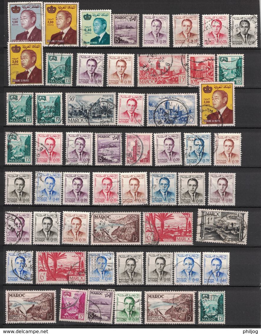 Maroc - Morocco - Environ 400 Oblitérés - About 400 Used Stamps - Marokko (1956-...)