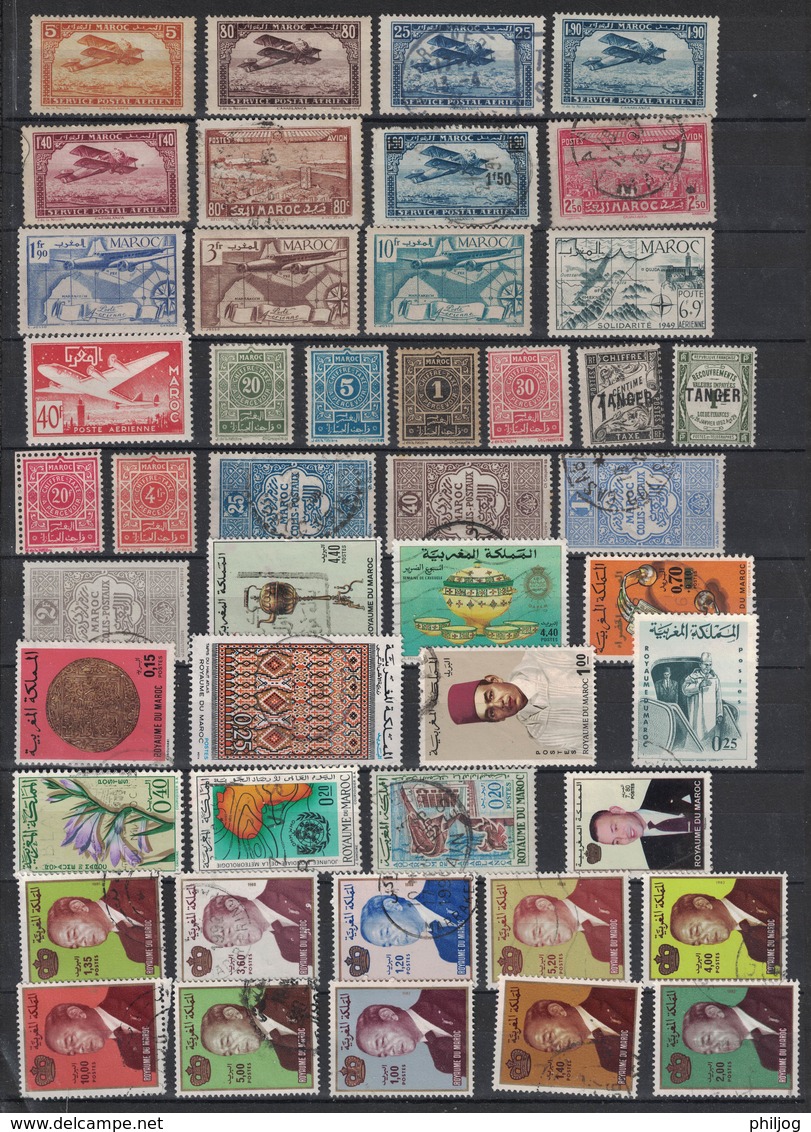 Maroc - Morocco - Environ 400 oblitérés - About 400 used stamps