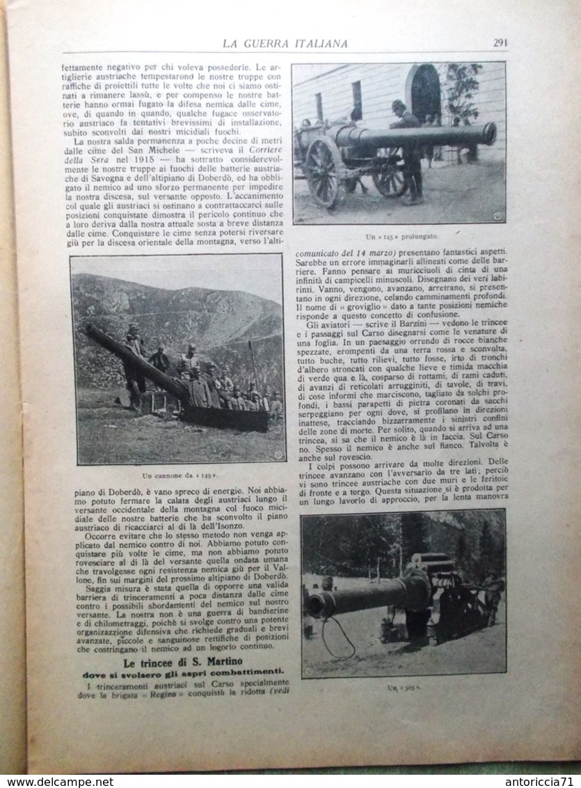 La Guerra Italiana 26 Marzo 1916 WW1 Martino Isonzo Alto Adige Tagliamento Selz - Guerra 1914-18