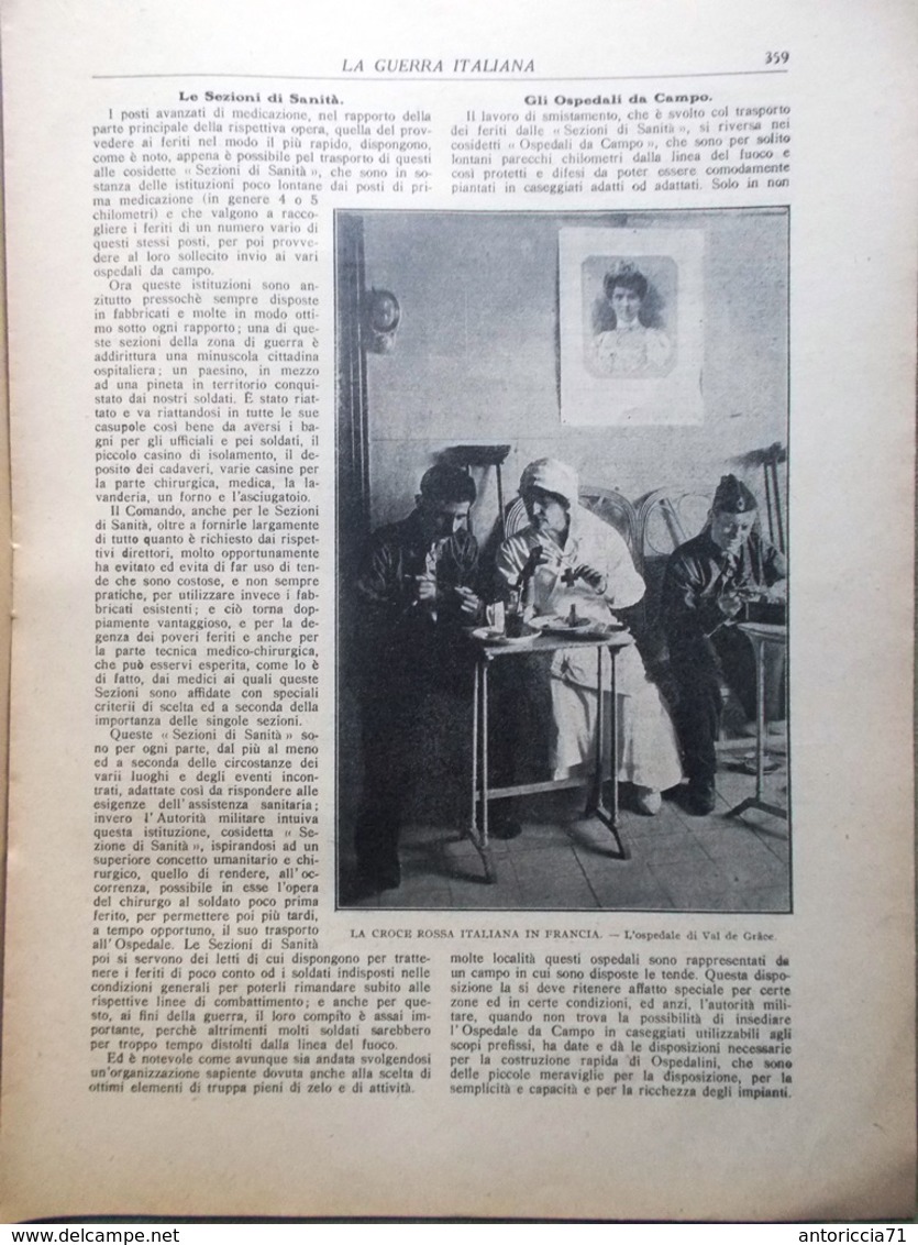 La Guerra Italiana 23 Aprile 1916 WW1 Croce Rossa Organizzazione Sanitaria Riva - Guerra 1914-18