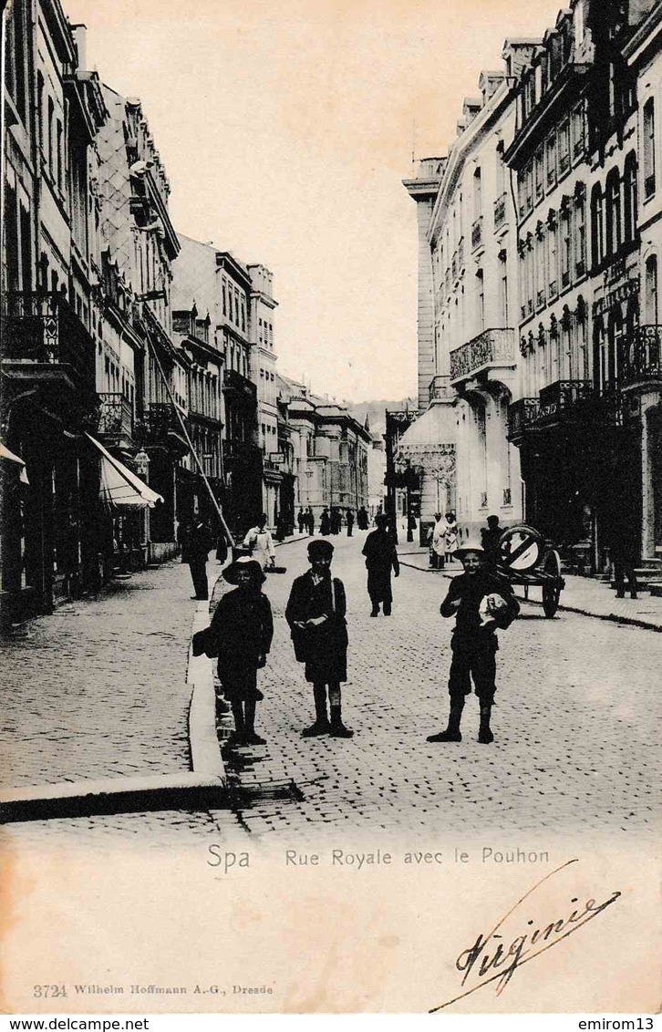 Spa Rue Royale Avec Le Pouhon Enfants édit Wilhelm Hoffmann - Spa