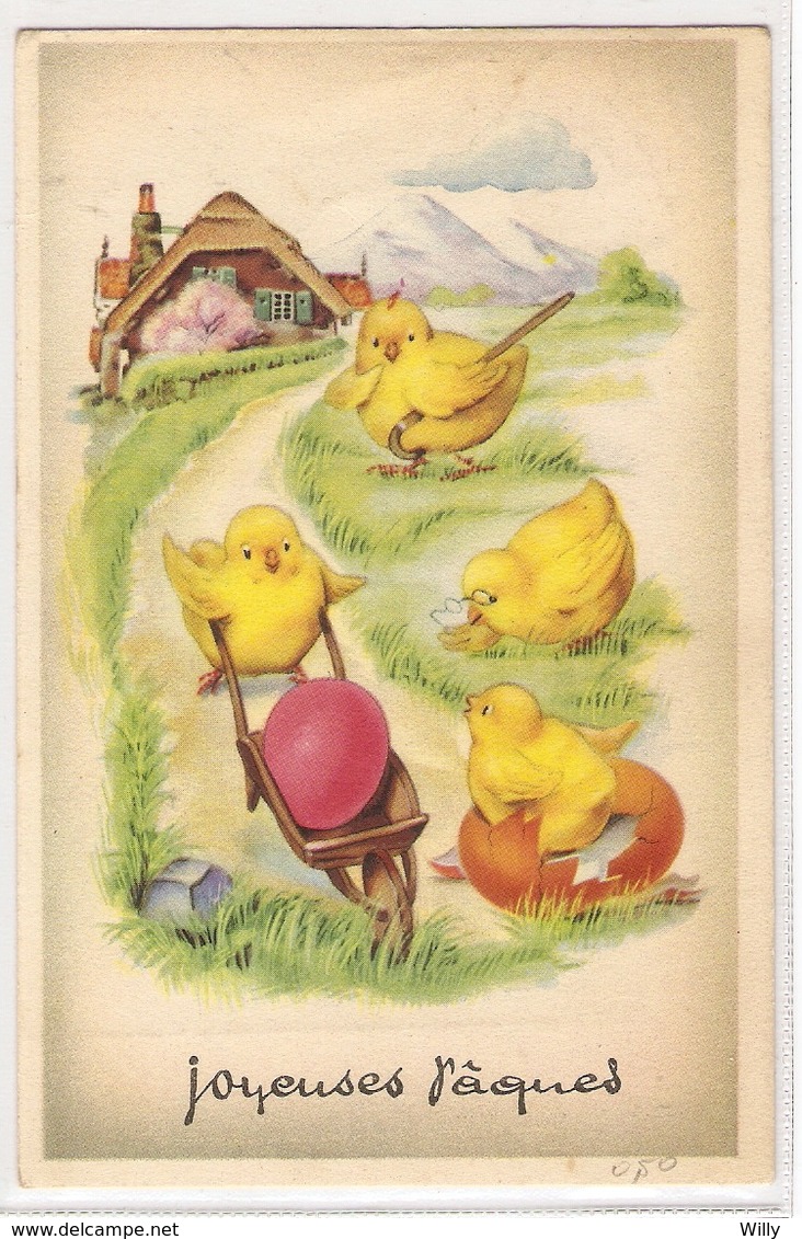 PAS 296,   OLD FANTASY POSTCARD   , PAQUES - Ostern