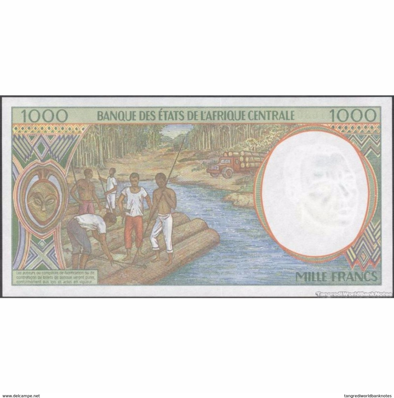 TWN - CENTRAL AFRICAN REPUBLIC (C.A.S.) 302Ff - 1000 1.000 Francs 1999 UNC - Repubblica Centroafricana