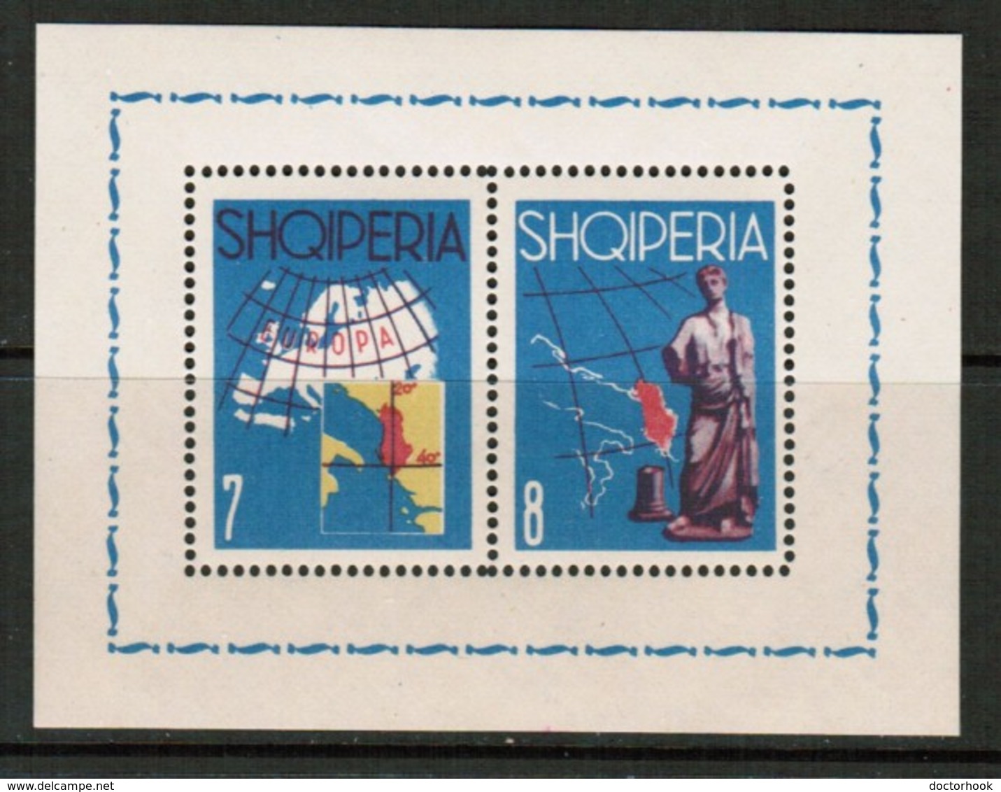 ALBANIA  Scott # UNLISTED** VF MINT NH 1962 EUROPA Souvenir Sheet (SS-544) - Albania