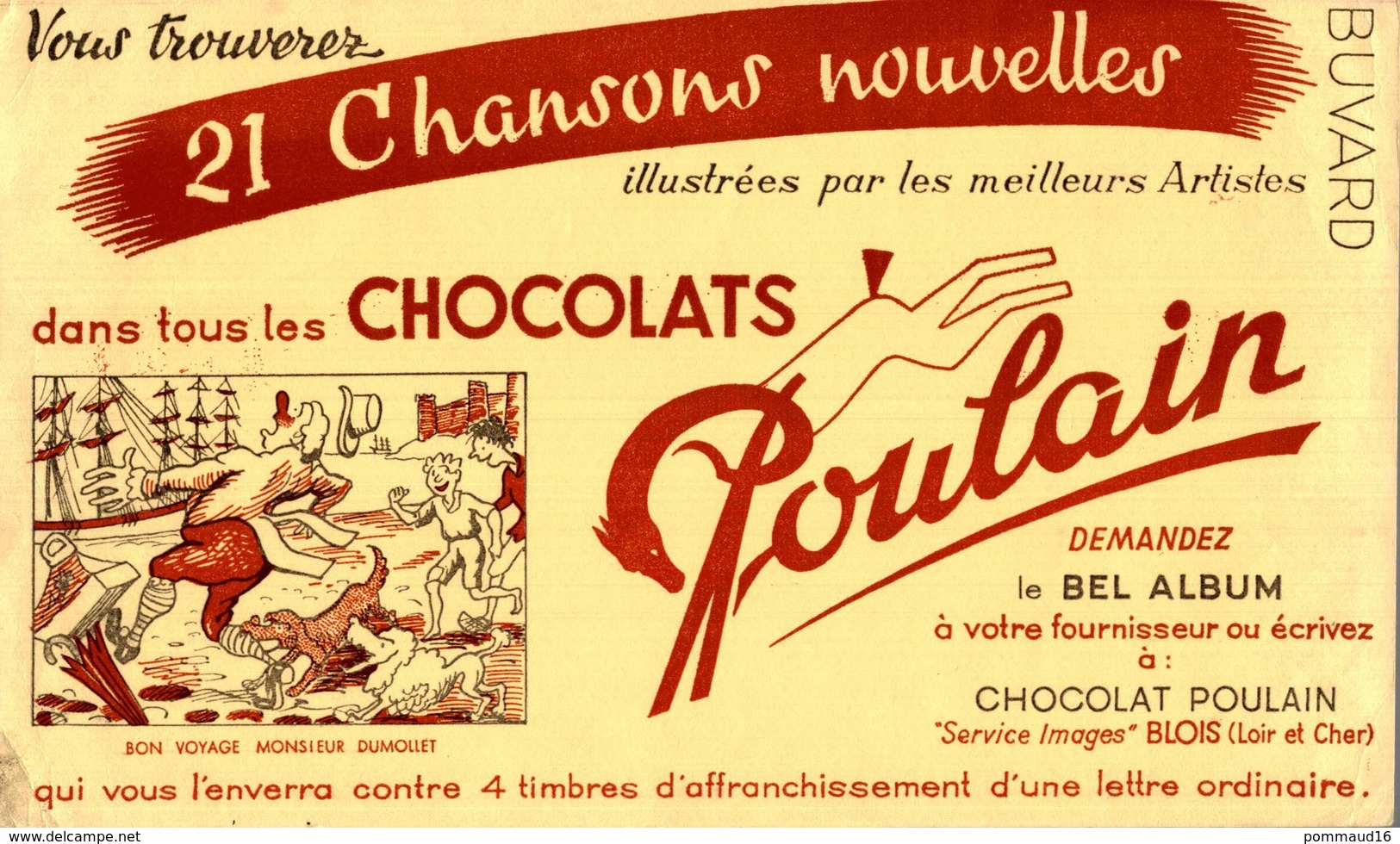 Lot De 2 Buvards Chocolat Poulain - Chocolat