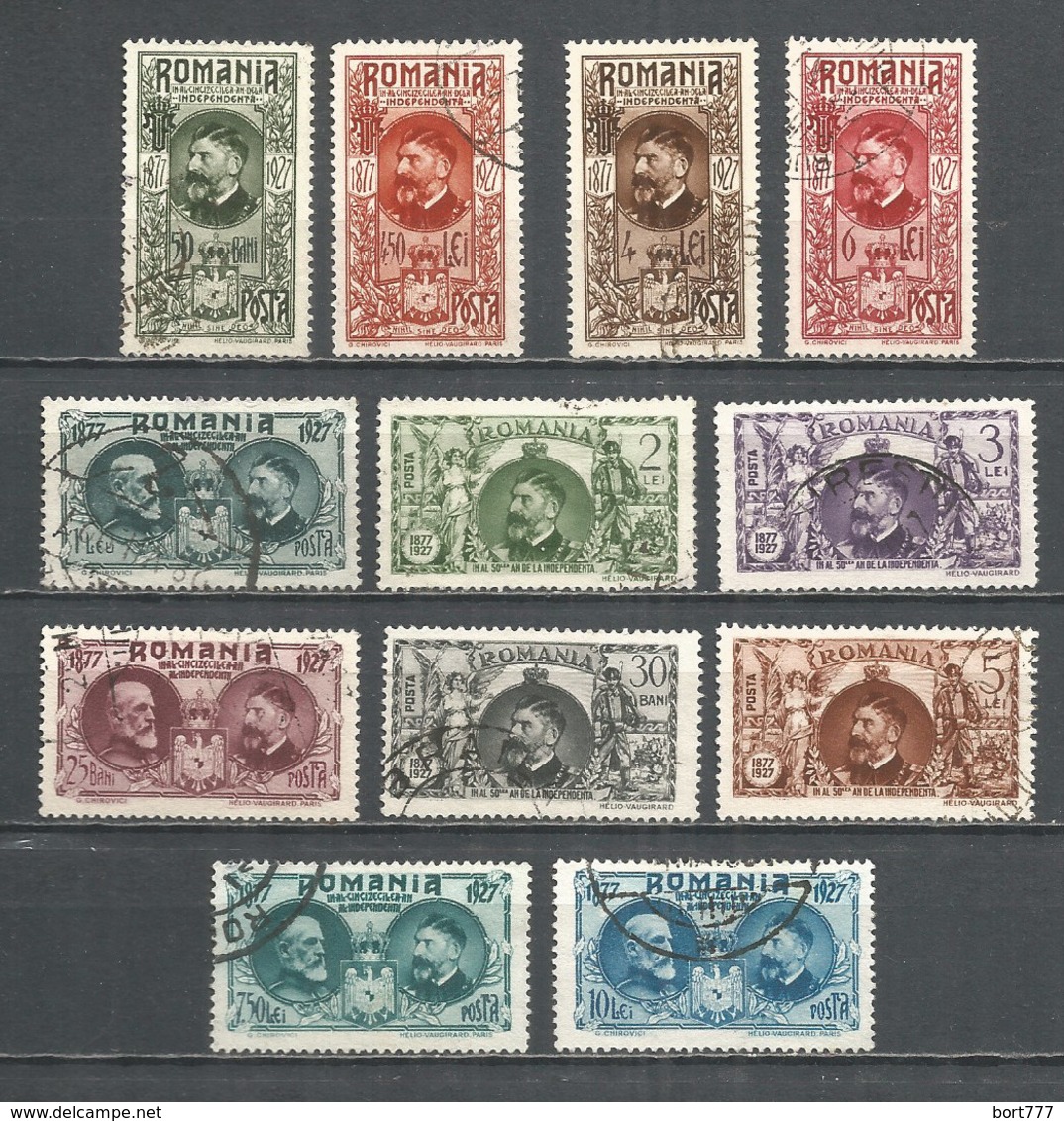 Romania 1927 Used Stamps Set - Gebruikt