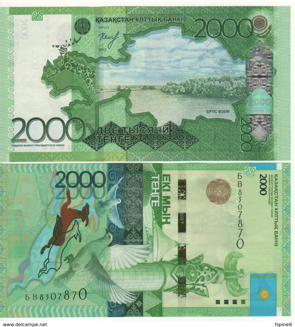 KAZAKHSTAN    2'000 Tenge  P41b  New  Signature  Dated 2012. - Kasachstan