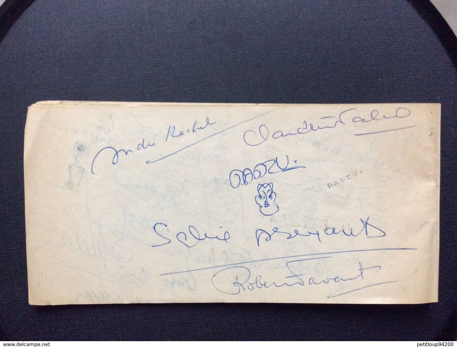 AIR FRANCE KERMESSE AIX ÉTOILES 1953 Autographes DADZU P.JOURDAN O.DEMAZIS CH.VANEL J.RICHARD ANDREX  Etc... - Other & Unclassified