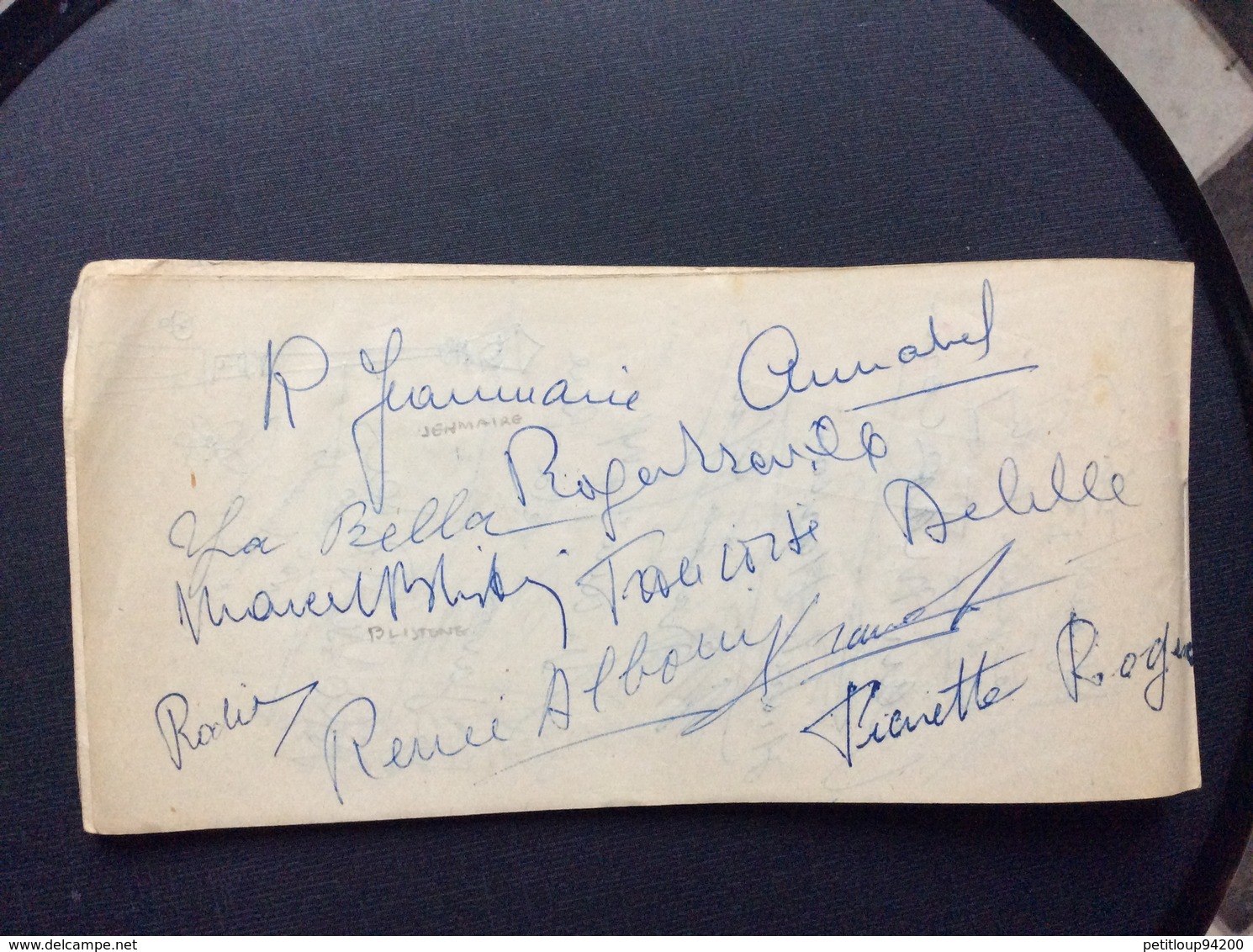 AIR FRANCE KERMESSE AIX ÉTOILES 1953 Autographes DADZU P.JOURDAN O.DEMAZIS CH.VANEL J.RICHARD ANDREX  Etc...