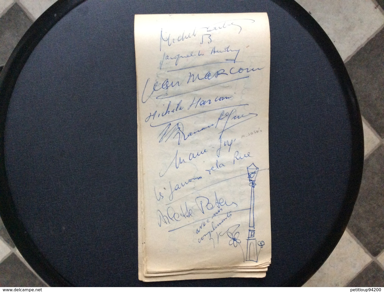 AIR FRANCE KERMESSE AIX ÉTOILES 1953 Autographes DADZU P.JOURDAN O.DEMAZIS CH.VANEL J.RICHARD ANDREX  Etc...