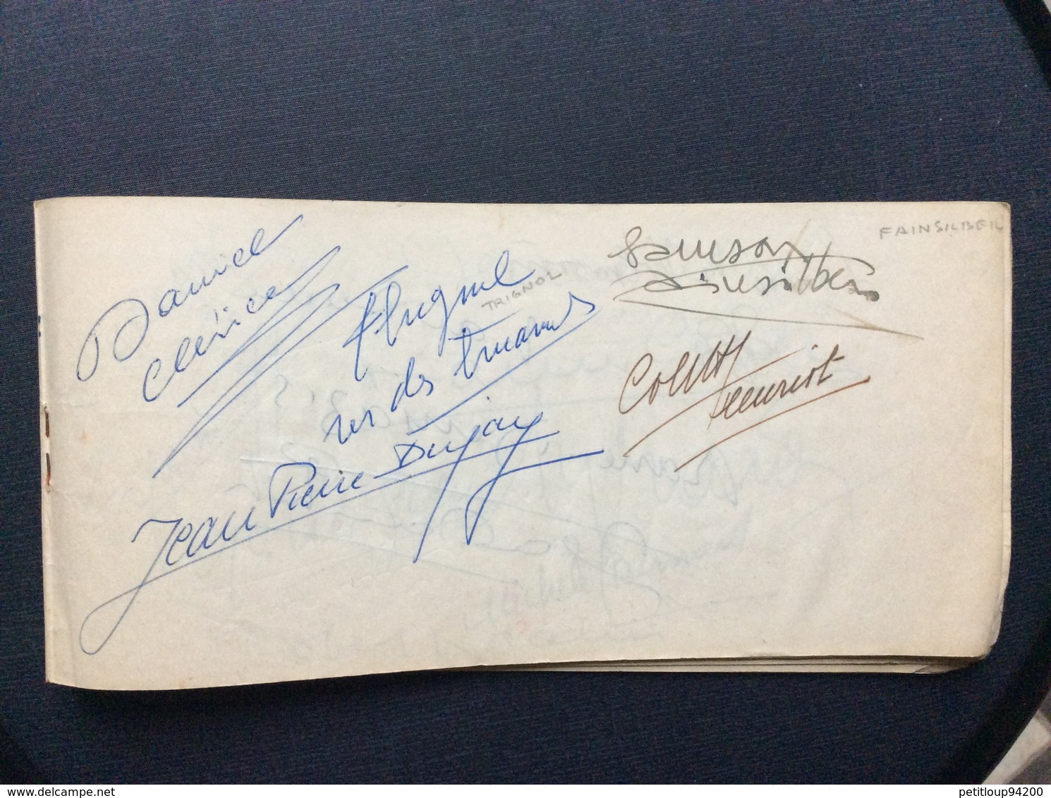 AIR FRANCE KERMESSE AIX ÉTOILES 1953 Autographes DADZU P.JOURDAN O.DEMAZIS CH.VANEL J.RICHARD ANDREX  Etc...