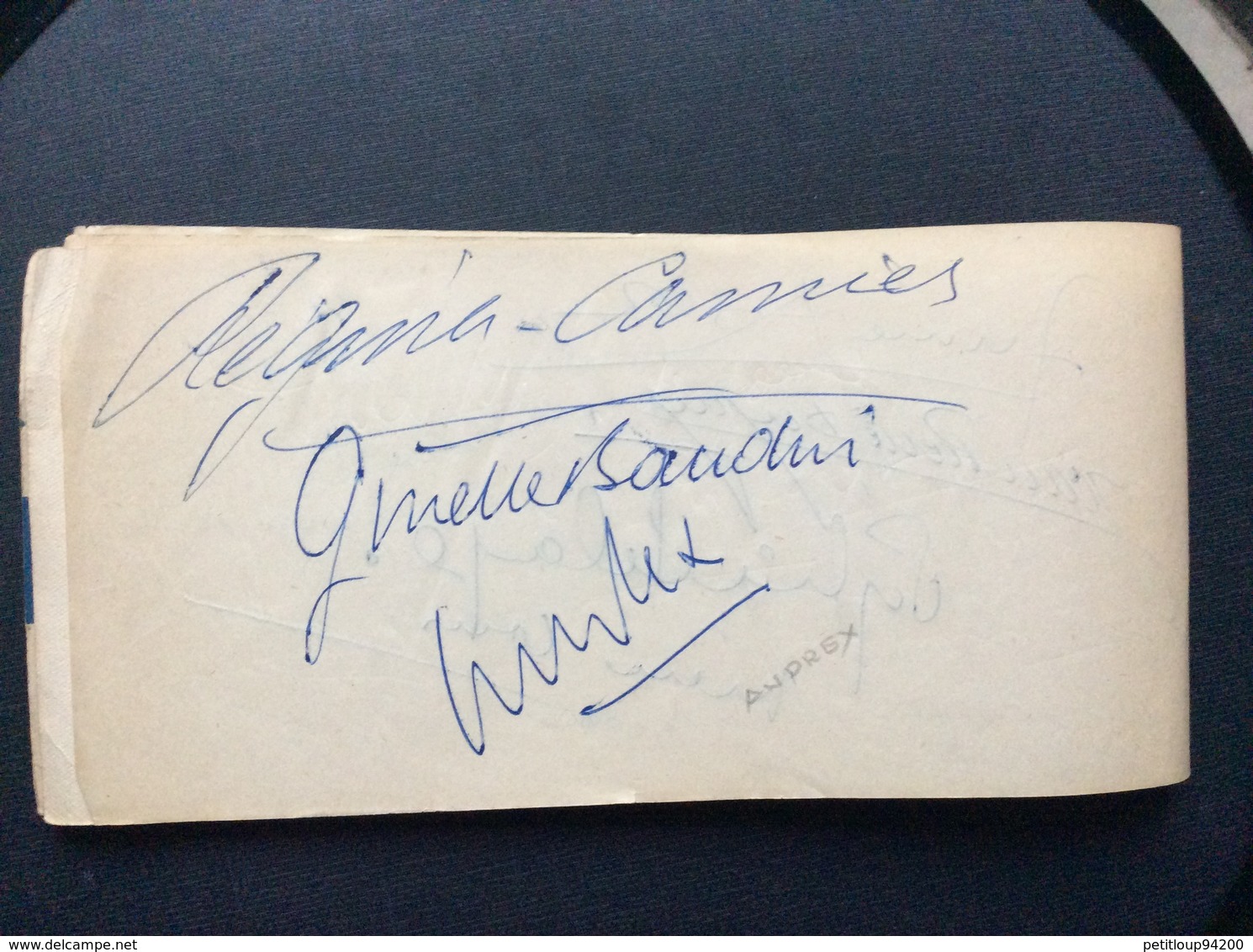 AIR FRANCE KERMESSE AIX ÉTOILES 1953 Autographes DADZU P.JOURDAN O.DEMAZIS CH.VANEL J.RICHARD ANDREX  Etc...