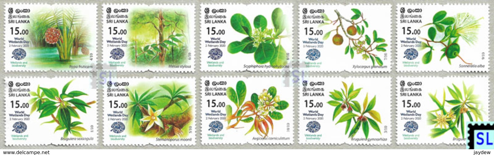 Sri Lanka Stamps 2020, World Wetlands Day, Flowers, Ramsar, MNH - Sri Lanka (Ceilán) (1948-...)