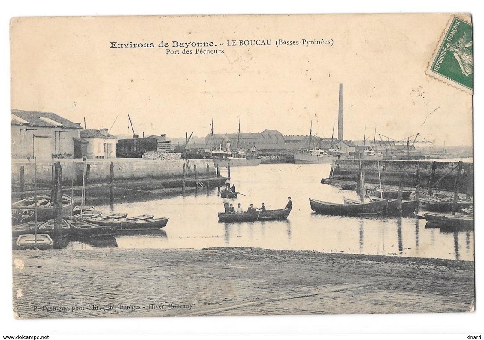 CPA...  LE BOUCAU ...ENVIRONS DE BAYONNE...PORT DES PECHEURS  ..1912.. VOIR SCAN - Boucau