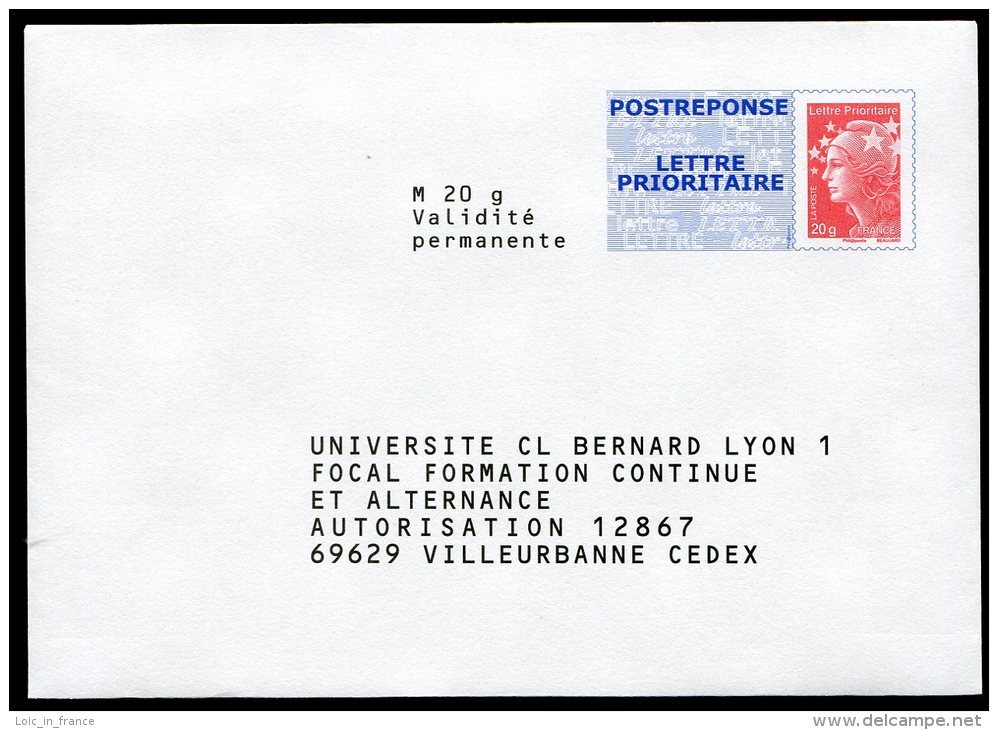 PAP Réponse Beaujard Univ. Lyon 1 Neuf - N° Verso 13A032 - N° Intérieur LC D/16 E0213 - Prêts-à-poster: Réponse /Beaujard