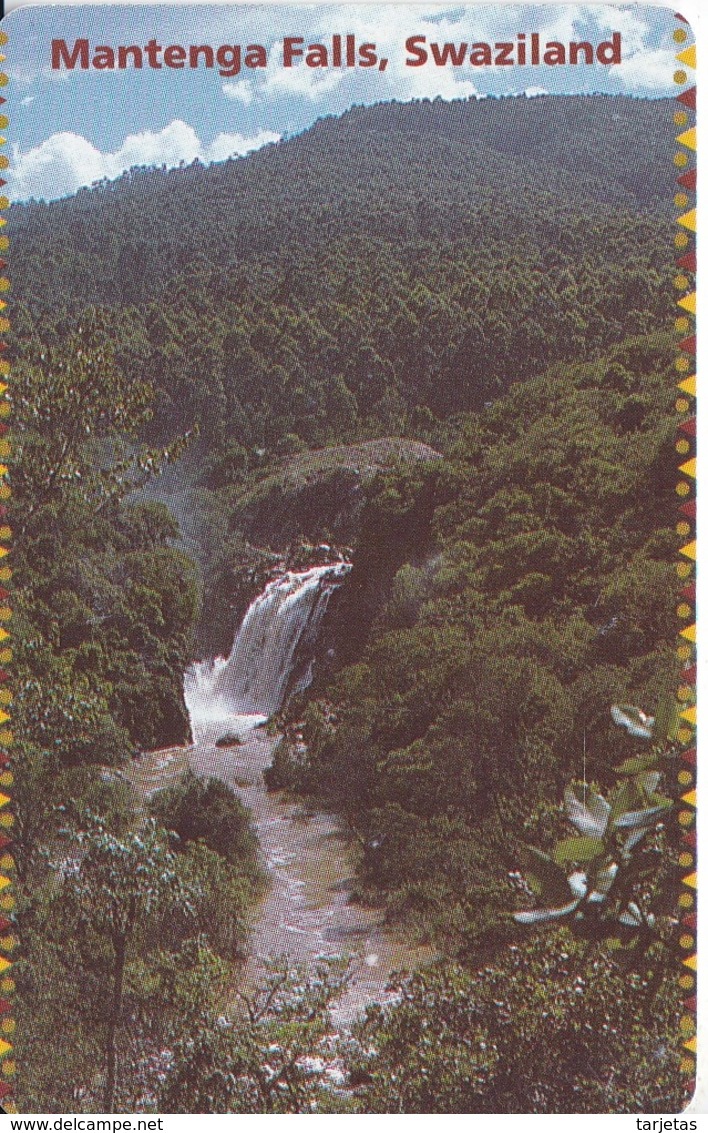 TARJETA DE SWAZILAND DE UNA CATARATA  (WATERFALL,CASCADA) - Swaziland