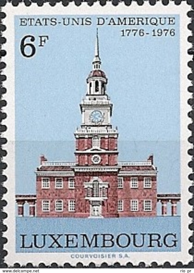 LUXEMBOURG - AMERICAN BICENTENNIAL, INDEPENDENCE HALL 1976 - MNH - Onafhankelijkheid USA