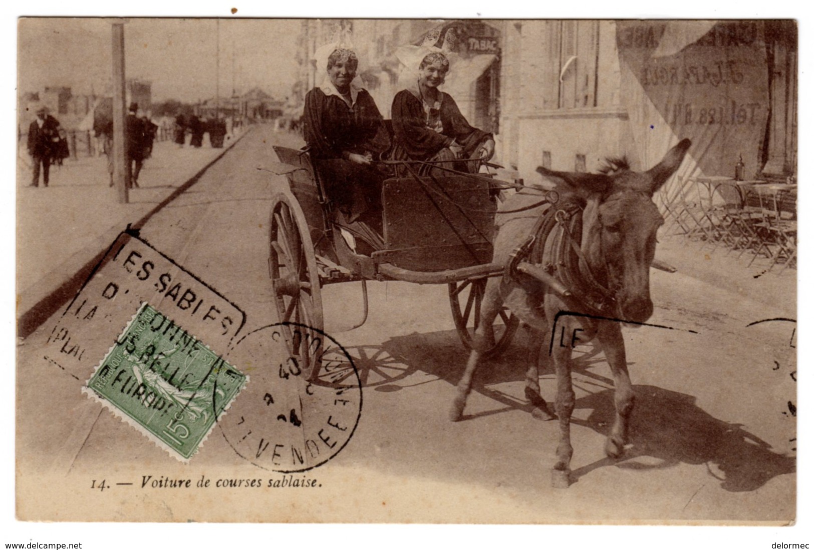 CPA Les Sables D' Olonne 85 Vendée Sablaises Attelage âne Voiture De Courses  éditeur Librairie Des Arts Graphiques - Sables D'Olonne