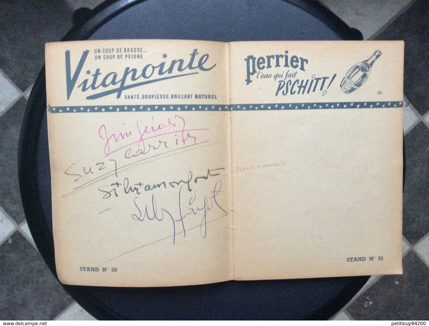 LA KERMESSE AUX ETOILRE 1951Carnet d’Autographes E.VON STROHEIM J.MARAIS S.MONTFORT N.COURCEL D.GELIN M.MICHEL Etc....